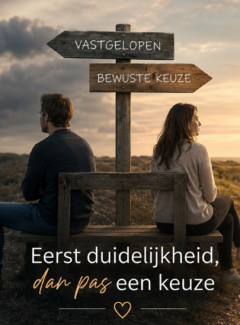 Stel dat is vastgelopen in de relatie en eerst duidelijkheid zoekt voordat ze kiezen om te blijven of uit elkaar te gaan.