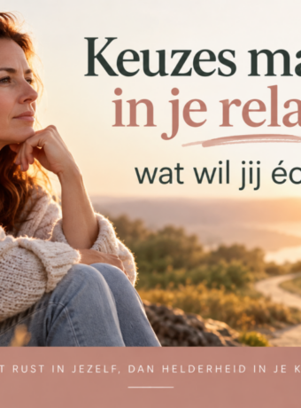 Vrouw twijfelt over blijven of weggaan en welke keuze zij wil maken in haar relatie.